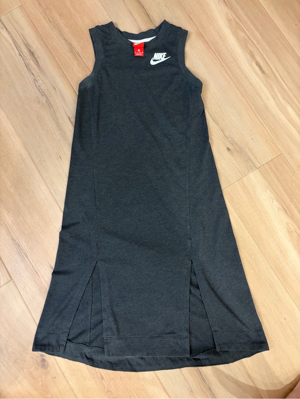 Nike Charcoal Gray Sleeveless Dress with Logo